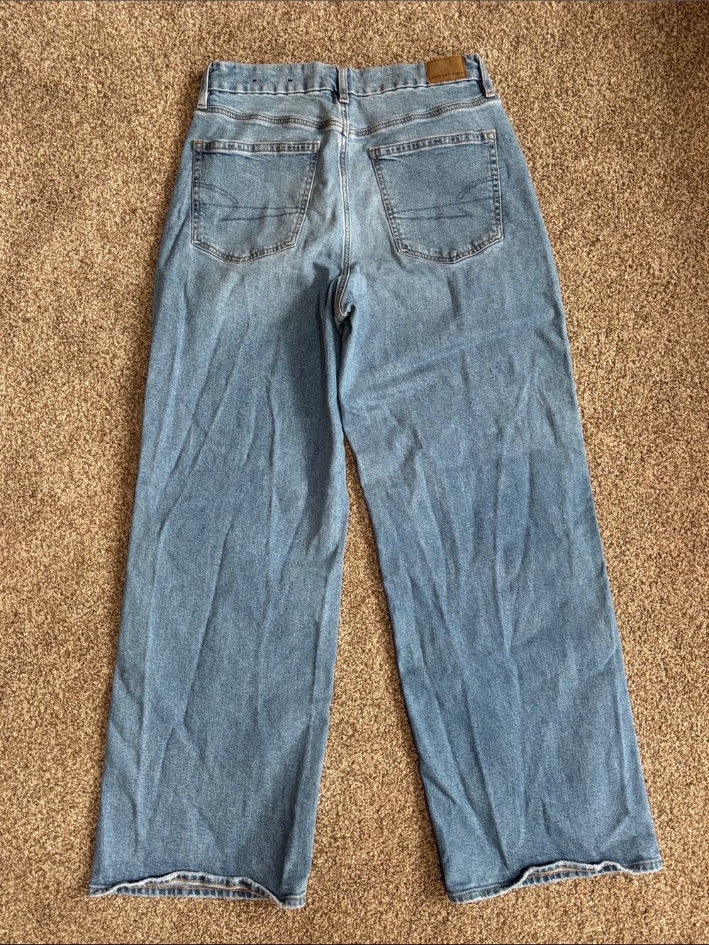 American Eagle Outfitters Wide Leg Light Blue Jeans - Picture 3 of 3